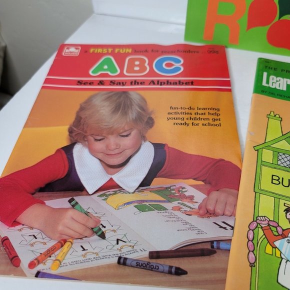 Lot of 8 Vtg Homeschool Books ABC Shapes Dictionary Sounds Letters And More - Picture 7 of 10